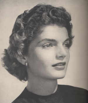 1953 Jacqueline Bouvier by Horst P. Horst on the announcement of her marriage to  John F. Kennedy of Massachusetts.jpg